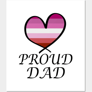 Proud Dad LGBT Gay Pride Month Lesbian Flag Posters and Art
